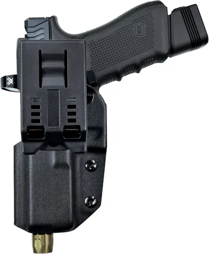 Vista 3 de OWB Negro Quick Detach IDPA - Funda KYDEX - Cintura exterior - Retención Posi-Click - 100% fabricado en EE. UU