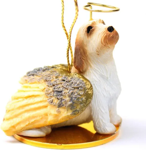 Vista 186 de Conversation Concepts Adorno navideño: Chihuahua, pelo largo 19-Dorado