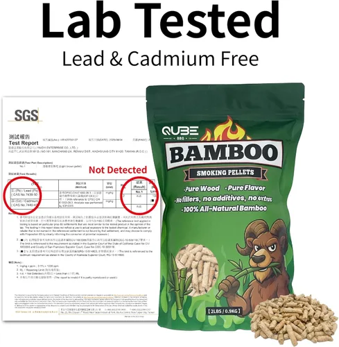 Vista 9 de Pellets de bambú para ahumar Humo limpio y suave de bambú asiático sostenible Funciona en todos los ahumadores y parrillas Bolsa de 2 libras