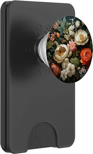 Vista 8 de flor floral hermosas flores y hojas verdes PopSockets intercambiables PopGrip