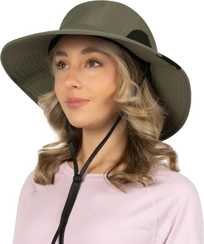 Vista 21 de SUN CUBE Sombrero de ala ancha para hombres y mujeres, sombreros de pesca, protección solar UV, sombrero de pescador, sombrero de pescador
