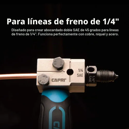 Vista 3 de Capri Tools Herramienta de doble abocardado de 1/4 pulgadas
