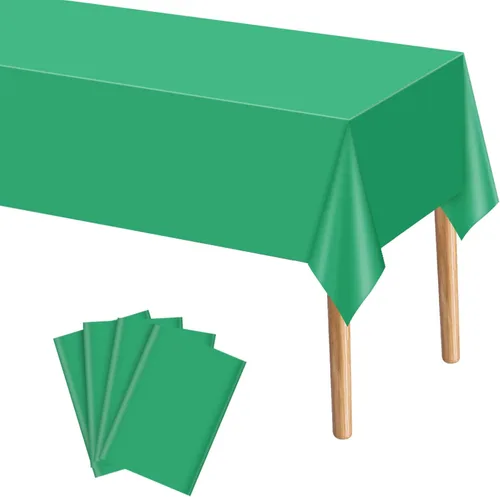 Vista 9 de Mwellewm 6 manteles de plástico desechables, mantel de arcoíris de colores surtidos, rectangular de neón colorido a granel sólido para cumpleaños