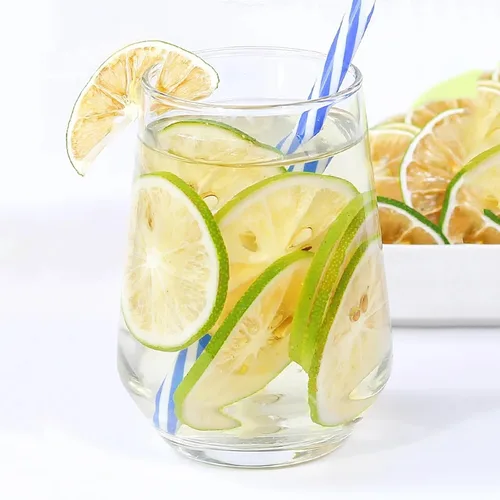 Vista 3 de JTEDZI Limas secas para cócteles, limas deshidratadas 3.52oz/100g, rodajas de lima seca sin azúcar añadido