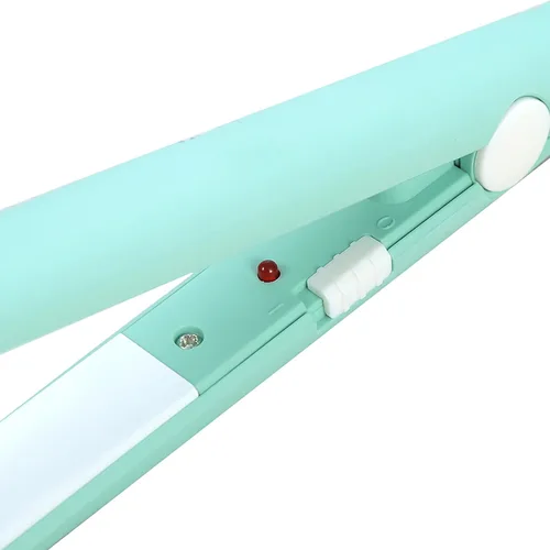 Vista 4 de 2 en 1 Mini plancha de pelo 4 colores cerámica turmalina ajuste temperatura temperatura belleza plancha plana calefacción rizador para peinar