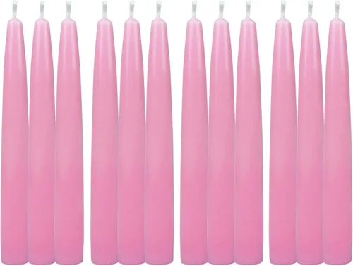 Vista 3 de Velas cónicas de 12 piezas, 6 pulgadas, color rosa, 12 unidades (paquete de 1)