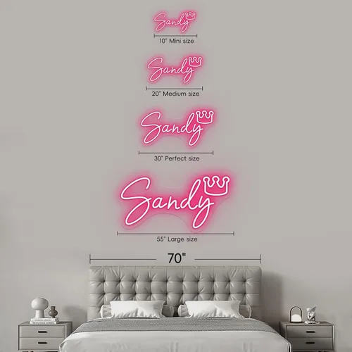 Vista 7 de Letrero de neón personalizado, luces LED personalizadas para decoración de pared de dormitorio, letras para cumpleaños, boda, fiesta, bar, negocio