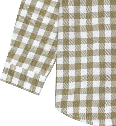 Vista 4 de Gerber Camisa de manga larga con botones a cuadros para bebés y niños pequeños