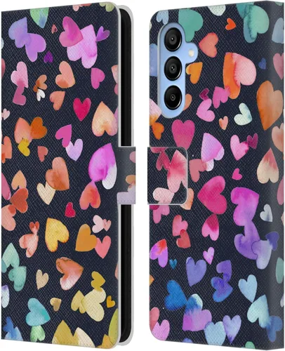 Vista 110 de Head Case Designs Officially Licensed Ninola Brushstrokes Multi Colorful Leather Wallet Case Compatible with Samsung Galaxy A07 4G