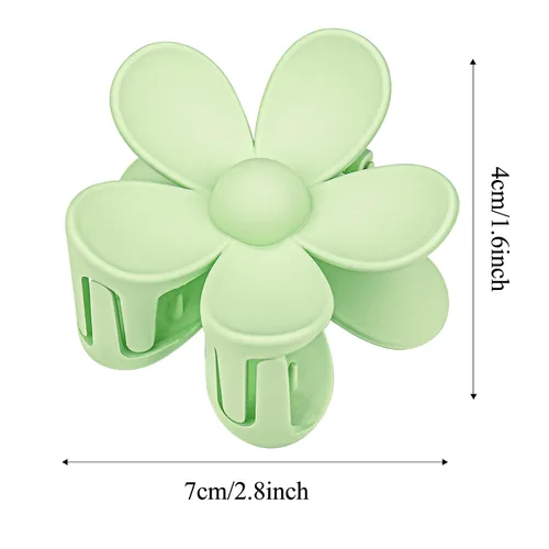 Vista 2 de 12 pinzas de flores para mujeres y niñas, clips de mandíbula grandes y fuertes en 12 colores mate para cabello grueso y fino