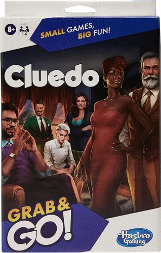 Vista 2 de Hasbro Clue Grab and Go Juego para edades de 8 años en adelante, juego portátil para 3-6 jugadores, juego de viaje para niños