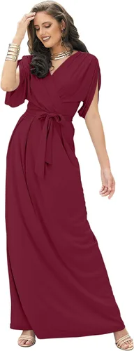 Vista 19 de KOH KOH Vestido largo plisado y modesto para mujer, para invitada de boda Negro
