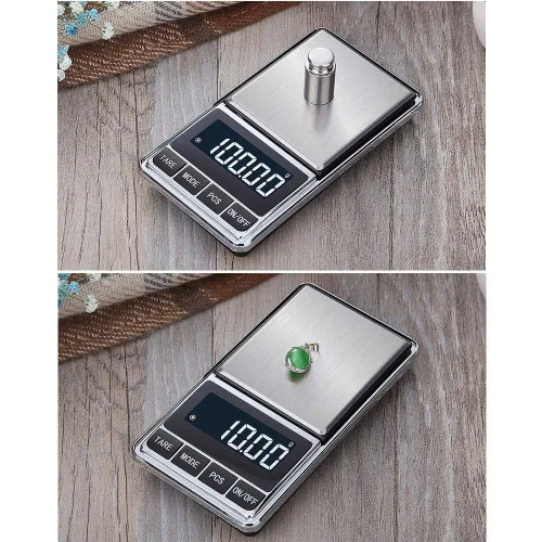 Vista 5 de High Precision Mini Digital Jewelry Scale, 200g/0.01g Portable Electronic Gram Weighing for d, Silver, Gems, and Precious Stones