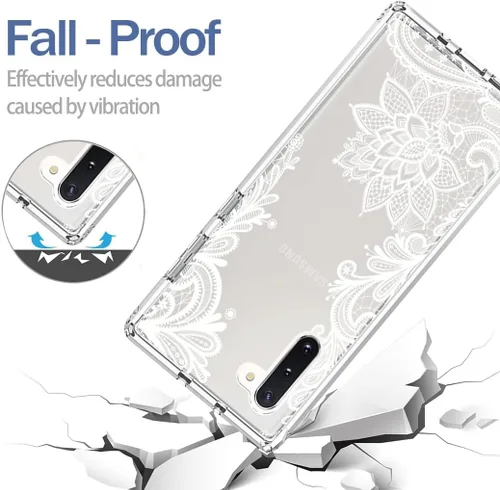 Vista 7 de Funda para Samsung Galaxy Note 10, Samsung Note 10 SM-N970U con protector de pantalla de vidrio templado, funda protectora de cuerpo completo