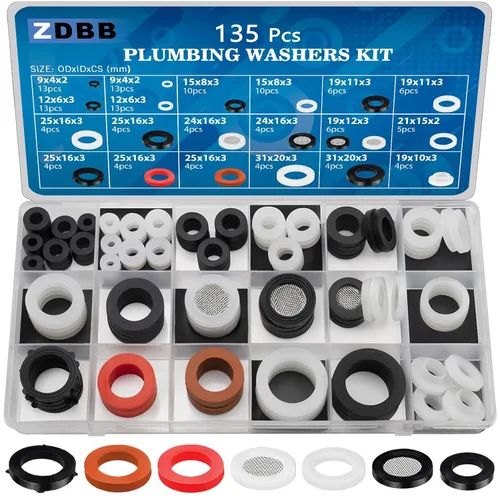 Vista 14 de ZDBB 1000 piezas 18 tamaños Kit de juntas tóricas + Kit surtido de 18 tamaños de arandelas de goma para fontanería, grifos, tubería de agua