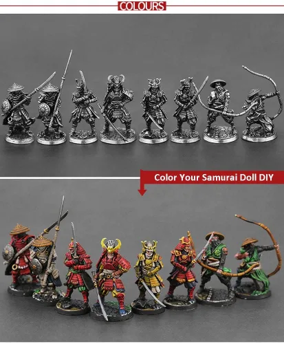 Vista 5 de Juego de juguetes de la serie Samurai (7-Broadsword C)