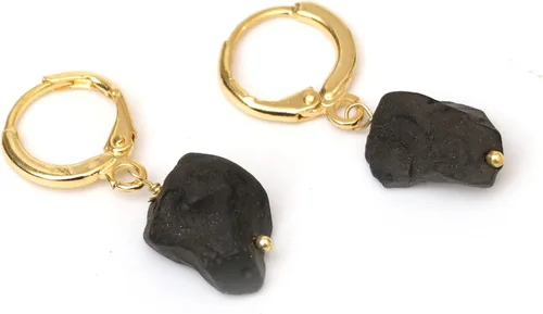 Vista 64 de Gempires Handmade Gemstone Hoop Earrings Raw Crystal Dangle Jewelry Hypoallergenic Gold Plated Lightweight Elegant Jewelry Gifts For Women