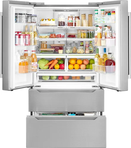 Vista 6 de 36 in. Lumin Coll 22.5 cu. ft. Refrigerador de puerta francesa, acero
