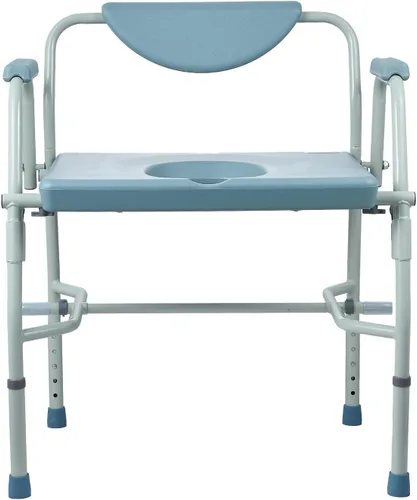 Vista 4 de VEVOR - Asiento elevado para inodoro, altura ajustable con 5 niveles, diseño de brazo abatido, respaldo desmontable, cubo fácil de limpiar de 7L