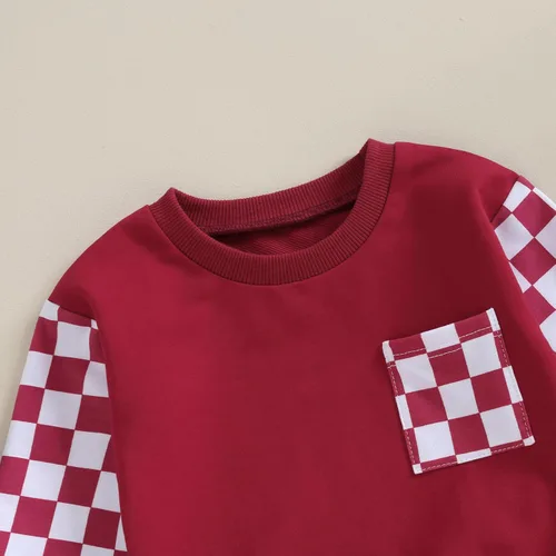 Vista 3 de BeQeuewll Ropa para bebé niña, trajes de otoño e invierno, sudadera de manga larga, sudadera y pantalones para niños pequeños