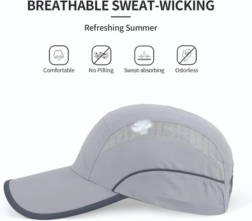 Vista 59 de Gorra deportiva de malla ligera de secado rápido para hombres y mujeres