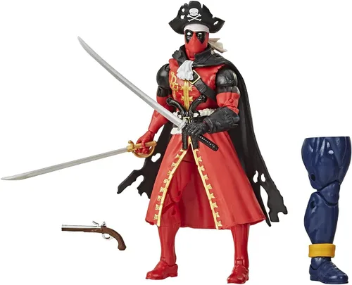 Vista 2 de Hasbro Marvel Legends Series - Figura de acción de Deadpool de 6 pulgadas (pirato), diseño prémium y 3 accesorios
