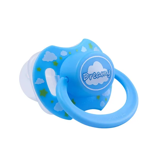 Vista 2 de LittleForBig Bigshield Gen-II Chupete Impreso De Gran Tamaño - Azul Dreamy & Green Baby