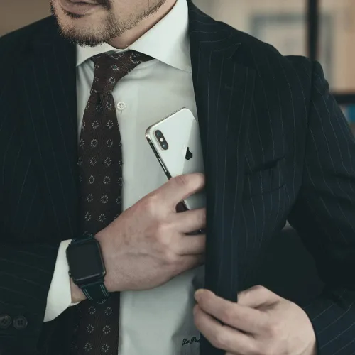 Vista 6 de [Diseño de SLG ] D+ - Correa de cuero italiana Temponata para Apple Watch 4 1.732 in 1.654 in iWatch Series 1 2 3 Nike Sports Correa de repuesto