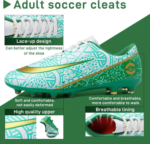 Vista 6 de Tacos de fútbol para hombre y mujer, zapatos de fútbol para interiores y exteriores AGTF