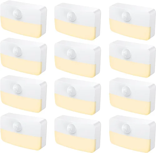 Vista 11 de Paquete de 2: luz nocturna con sensor de movimiento, luces adhesivas con sensor de movimiento para interiores, luces de cocina para debajo