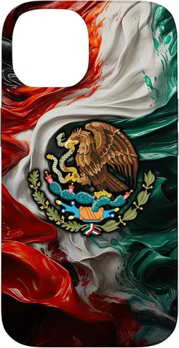 Vista 4 de Funda para iPhone 17 con diseño de bandera mexicana ahumada del orgullo de México del Cinco de Mayo