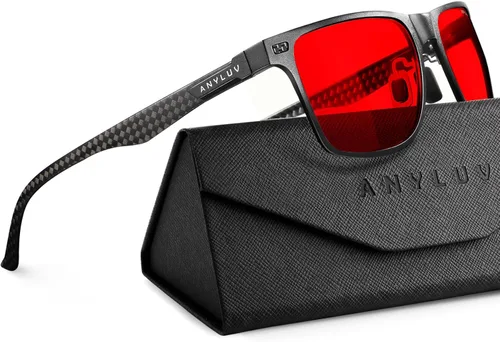 Vista 34 de ANYLUV Blue Light Glasses Men, Carbon Fiber Working Blue Light Blocking Glasses Relieve Eyestrain for Men Women