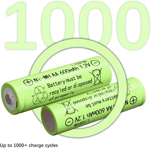 Vista 3 de Batería solar Ni-MH AA 1.2V AA baterías solares para luces solares al aire libre (12PCS)