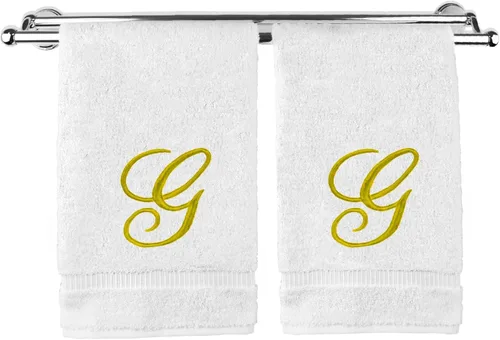 Vista 45 de Toalla de mano con monograma, regalo personalizado, 16 x 30 pulgadas, extra absorbente, 100% algodón turco, acabado de rizo suave, para baño, cocina