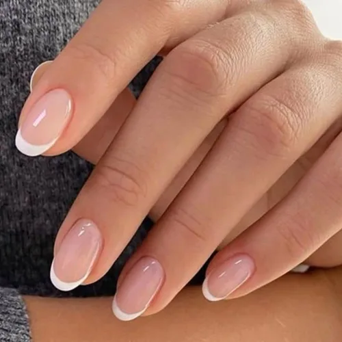 Vista 7 de modelones Uñas cortas a presión, kit de uñas postizas ovaladas