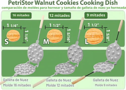 Vista 5 de Molde para galletas de nogal 12 - Oreshki Mold Maker - Moldes para galletas