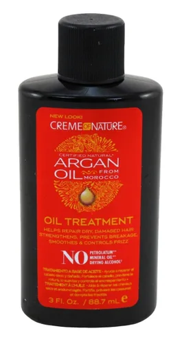 Vista 7 de Creme of Nature, Tratamiento de aceite de argán, ayuda a reparar el cabello seco dañado, evita la rotura, antiencrespamiento, 3 onzas líquidas