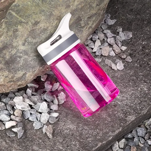 Vista 6 de AceCamp Botella de agua pequeña de 12 onzas, paquete de 2 con popote para niños y adultos, sin BPA, botella deportiva de Tritan a prueba de fugas
