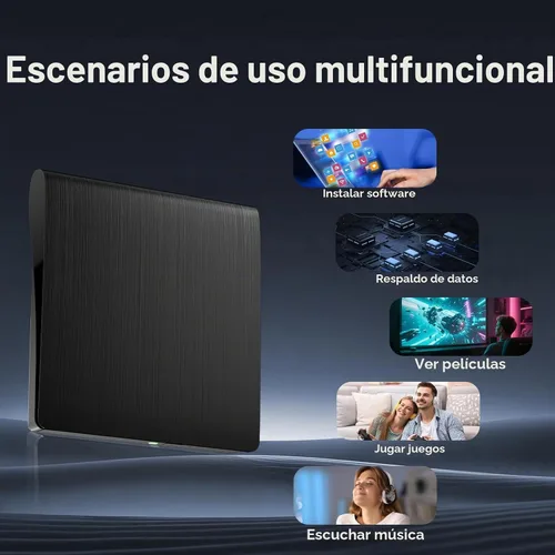 Vista 6 de wintale Blu Ray Burner Externo, USB 3.0 y Tipo-C Unidades Blu-ray externas