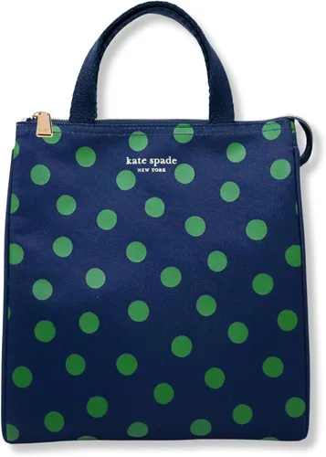 Vista 25 de Kate Spade New York Bolsa de Almuerzo Portátil Suave Refrigeradora, Bolso Térmico con Forro Interior Aislante Plateado y Bolsillo de Almacenamiento