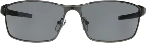 Vista 2 de Ironman Stride - Gafas de sol deportivas rectangulares para hombre, bronce matenegro, 2.402 in, Gris plomizonegro mate