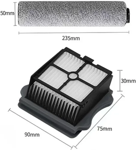 Vista 3 de Compatible with Tineco Floor One S3 Roller Brush & HEPA Filter 4pcs