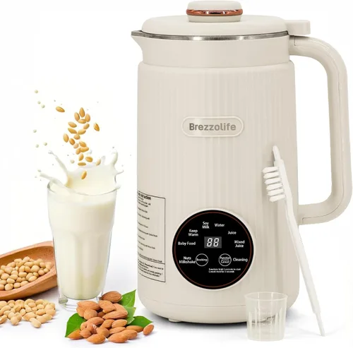 Vista 8 de Fabricante de Leche de Nueces, Máquina Automática de Leche de Soja de Acero Inoxidable de Gran Capacidad de 40oz para Leche Casera, de Avena, Leche