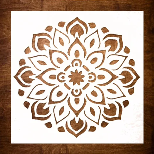 Vista 10 de DLY LIFESTYLE Plantilla Boho – Flores pequeñas – 7 x 7 pulgadas – Arte y manualidades – Lienzo, papel, tela, paredes, muebles