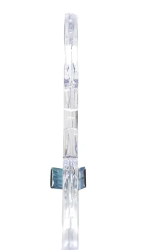 Vista 5 de Nahanco 500RCHU - Colgador de plástico transparente tradicional con muescas y ganchos para tirantes y clips delicados, tamaño pequeño, uso