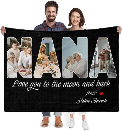 Vista 13 de Manta personalizada con imagen, regalo personalizado para mejores amigas, mejores amigas, hermanas, mejores amigas, manta de franela súper suave
