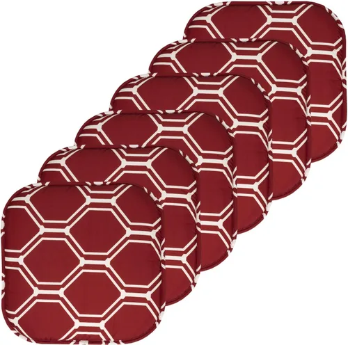 Vista 21 de Sweet Home Collection Cojines de espuma viscoelástica para silla, antideslizantes, diseño de panal de abeja, 16 x 16 pulgadas, paquete de 2