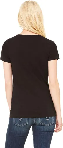 Vista 2 de Bella + Canvas Womens Jersey playera de manga corta (B6050) HthrAzul marino