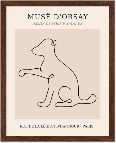 Vista 37 de Poster Master Póster Vintage – Impresión Retro de Dachshund – Arte de Perro – Dibujo Lineal – Arte de Boceto – Regalo para Niños, Niñas y Amantes