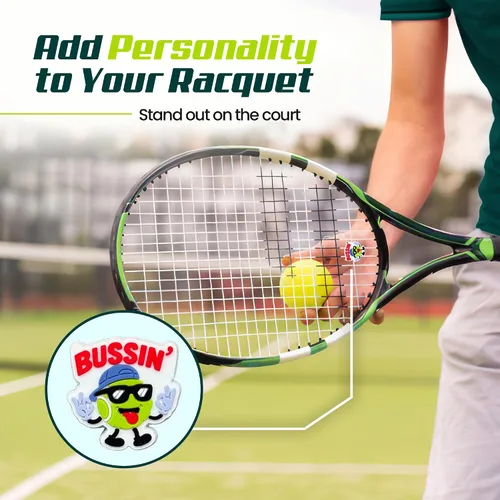 Vista 2 de Amortiguador de Raqueta de Tenis - Bonitos Diseños - Amortiguador de Choque de Tenis Reductor de Vibración y Ruido para Raquetas - Accesorios